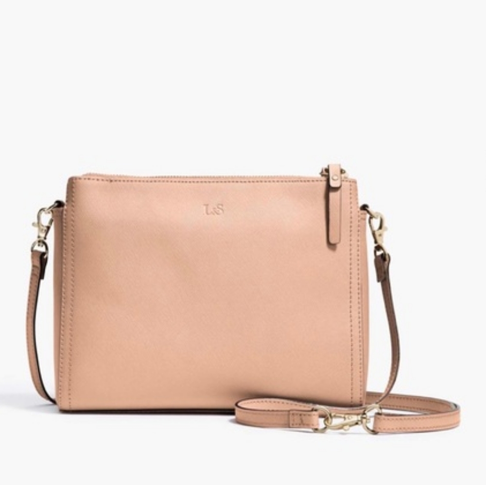 Like New Lo & Sons Pearl in Rose Quartz Saffiano